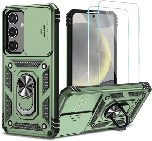 Vista 22 de Funda para Samsung Galaxy S24 Plus/S25 Plus con protector de Azul