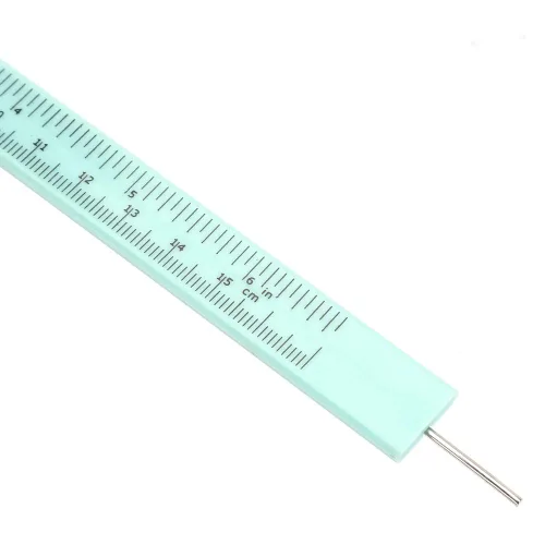 Vista 8 de Pinza Vernier de 6 pulgadas con doble regla, pinza Vernier de plástico de 0.002 in de precisión para medición de joyas (verde)