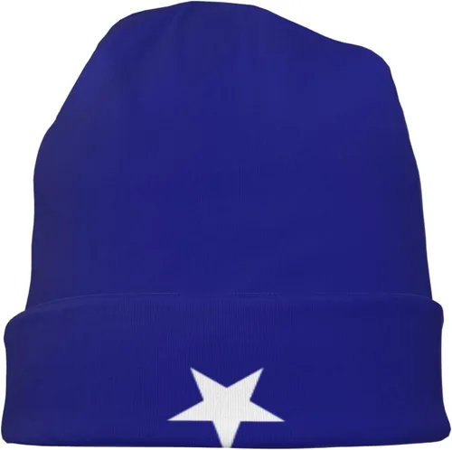 Vista 9 de Bonnie Blue Flag Beanie Hat for Men Women Warm Soft Polyester Knit Skull Cap Unisex Winter Hat Cuffed Beanie