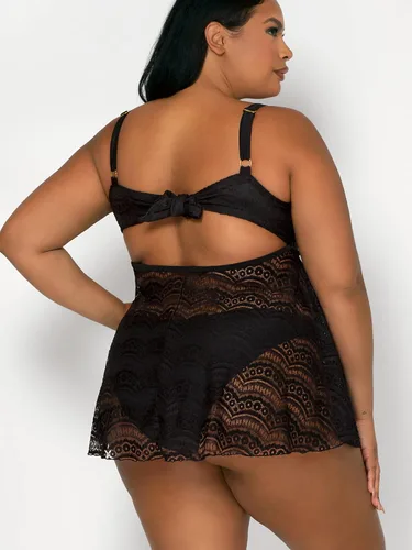 Vista 9 de Smart and Sexy Top de natación con volantes y volantes para mujer SA623