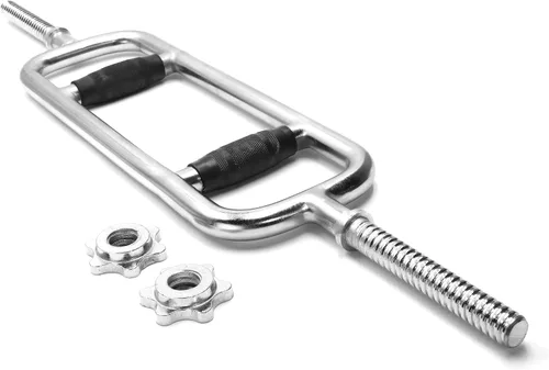 Vista 4 de Cap Barbell Barra de tríceps roscada estándar de 34" Múltiples opciones Negro