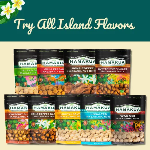Vista 5 de Hamakua - Nueces de macadamia - Chili picante - Cultivado en Hawai saborizado seco tostado medio y macadamia entera - Nueces de macadamia grandes