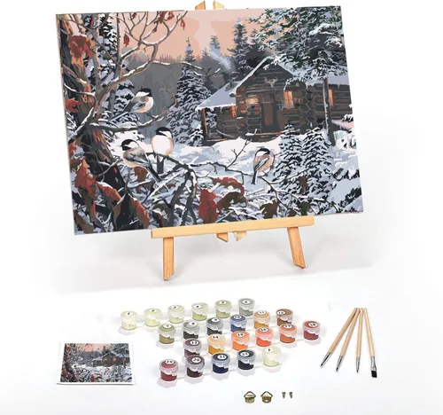 Vista 25 de Ledgebay Kit de Pintura por Números DIY para Adultos, Lienzo Enmarcado para Principiantes a Avanzados, Kit de Pintura por Números, los Kits Incluyen