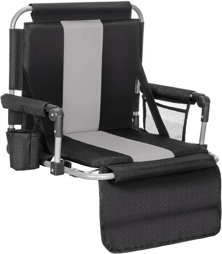 Vista 10 de ALPHA CAMP Asientos de estadio para gradas con reposabrazos, sillas acolchadas gruesas con soporte para espalda, silla de estadio extra ancha