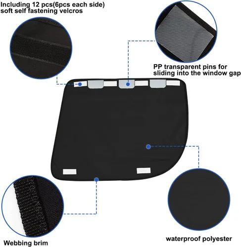 Vista 3 de 2 protectores de puerta de automóvil para perros, impermeables, antiarañazos, protectores de puerta de automóvil, protectores de puerta de vehículo