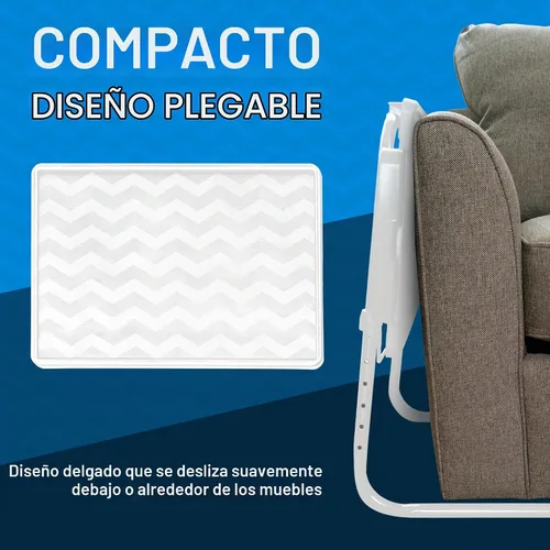 Vista 6 de Table-Mate Bandeja/mesa de TV Escritorio portátil plegable para cenar, bandejas de mesa de sofá para comer bocadillos, escritorio portátil