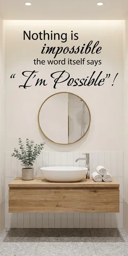 Vista 2 de Picniva Calcomanía de pared negra mate con frase motivacional de 22 x 12.5 pulgadas, para oficina, gimnasio en casa y decoración de aulas