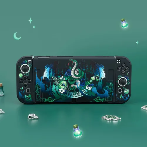 Vista 5 de Funda protectora para Nintendo SwitchSwitch OLED, carcasa rígida de PC para interruptor regular serpiente mágica (para Switch OLED)
