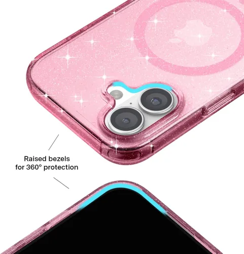 Vista 850 de VELVET CAVIAR Funda para iPhone 15, compatible con MagSafe, probada contra caídas de 10 pies, fundas protectoras de diseño, leopardo color rosa