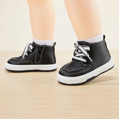 Vista 2 de BMCiTYBM Zapatos para bebé niño y niña, tenis antideslizantes suaves y ligeros, zapatos para caminar de primer paso, 6, 9, 12, 18, 24 meses