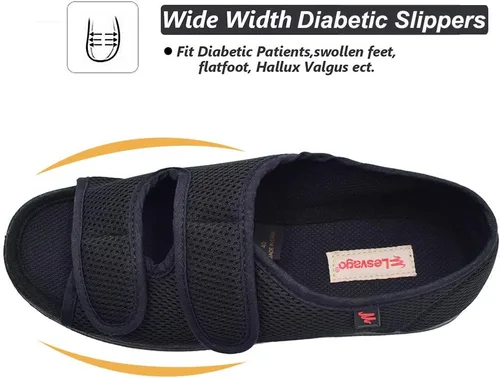 Vista 2 de W&LESVAGO Sandalias diabéticas para mujer, ancho ajustable para artritis y edema zapatos MS7008