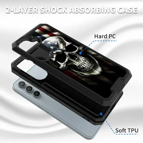 Vista 2 de Funda para Samsung S23 FE Funda Galaxy S23 FE 2 en 1 PC duro de doble capa TPU suave a prueba de golpes Funda protectora para Samsung Galaxy S23 FE