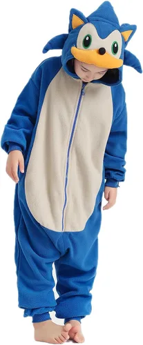 Vista 4 de OGU' DEAL Mono de Sonic para niños Halloween Sonic The Hedgehog Cosplay