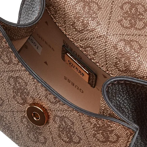 Vista 3 de GUESS Sestri Micro Mini, logotipo latemarrón, Logotipo de LatteMarrón