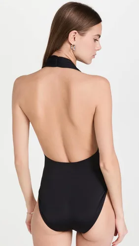 Vista 3 de Norma Kamali Traje de baño halter de una pieza para mujer