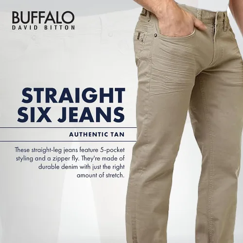 Vista 3 de Buffalo David Bitton Torpedo - Sarga elástica para hombre, color carbón