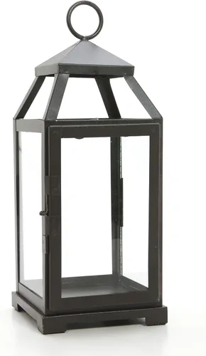 Vista 10 de Hosley's Farol estilo clásico, de 12 pulgadas de alto, de hierro y vidrio Regalo ideal para celebraciones, fiestas, bodas, Aromaterapia y Spa.