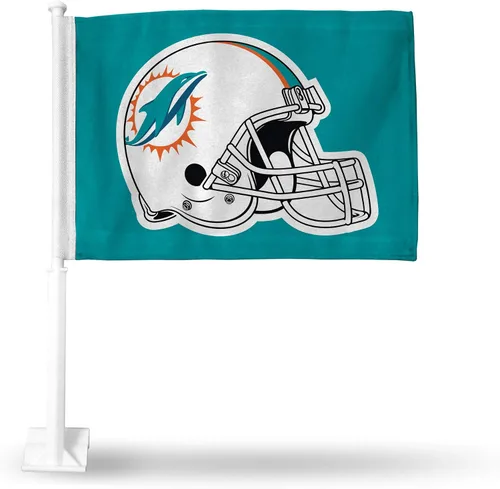 Vista 31 de Rico Industries NFL Double Sided Car Flag - 16" x 19" - Strong Pole That Hooks onto Car/Truck/Automobile