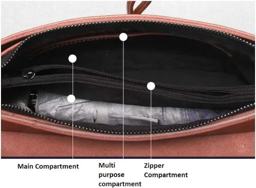 Vista 6 de JeHouze Bolso bandolera bandolera de cuero para mujer