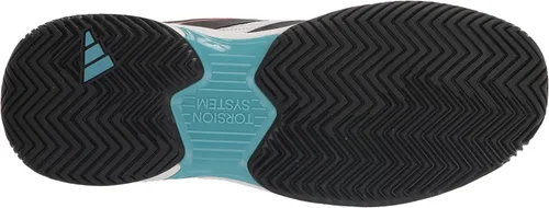 Vista 4 de adidas Tenis Courtjam Control para hombre, Cloud WhiteCore BlackBetter Scarle