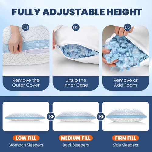 Vista 6 de A-Pce Almohada para dormir de lado, almohada refrescante para soporte