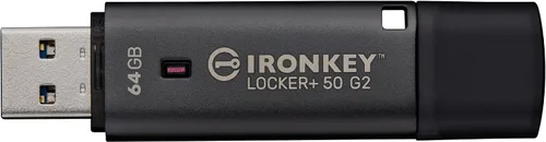 Vista 9 de Kingston Ironkey Locker+ 50 G2 32GB Unidad USB cifrada FIPS 197 Protección AES-XTS Seguridad con contraseñas múltiples USB 3.2 Gen 1
