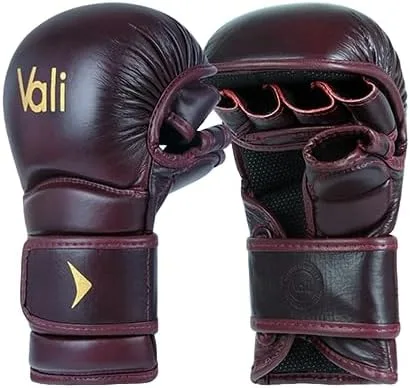 Vista 6 de Vali Lancer Leather Hybrid MMA Sparring Gloves 7oz