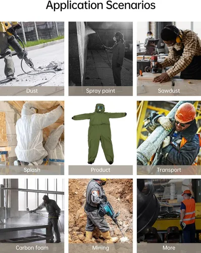 Vista 6 de ZASCHMOY - Traje de chorro de arena con capucha protectora para construcción naval de hierro fundido