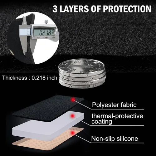 Vista 5 de para Toyota Rav4 2013 2014 2015 2016 2017 2018 Funda para Salpicadero, Funda para Consola Central, Alfombrilla para Tablero, Alfombra Protectora
