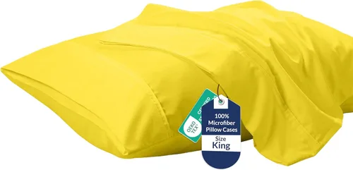 Vista 25 de Royale Linens Juego de 2 fundas de almohada Queen – Fundas de almohada de cama – 20 x 30 pulgadas – Fundas de almohada negras – 1800 microfibra