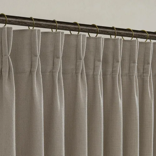 Vista 50 de TWODRAPES Cortinas de Lino Plisadas con Pinza Beige Blancas de 54 Pulgadas de Largo 2 Paneles para Comedor Cocina Dormitorio Plisadas Semi