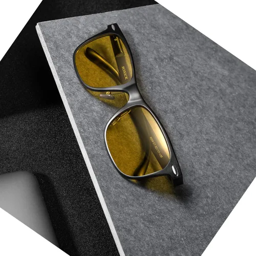 Vista 5 de SAMNI Anteojos antideslumbrantes de conducción nocturna Gafas de visión nocturna con lentes TAC tintadas amarillas polarizadas para hombres