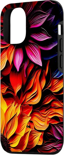 Vista 2 de Funda colorida para iPhone 14 Floral Summer Rainbow Sunflowers