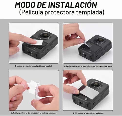Vista 6 de Protector de lente compatible con DJI Osmo 360, protectores de lente transparentes para osmo 360 con protector de pantalla de lente para DJI Osmo