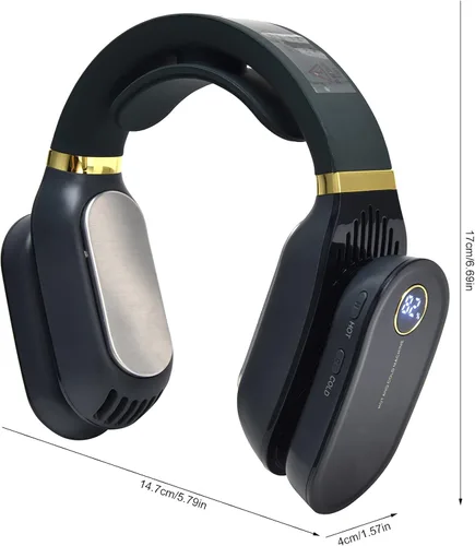 Vista 5 de Zerodis Ventilador de cuello de aire acondicionado portátil, enfriador de cuello 2 en 1 y calentador de aire acondicionado portátil para viajes a