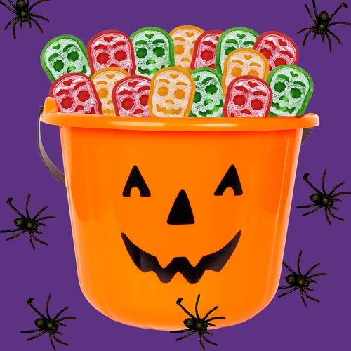 Vista 6 de Fruidles 30 unidades de caramelos de piruleta multicolor para tatuajes de Halloween, ideal para rellenos de bolsas de golosinas de Halloween
