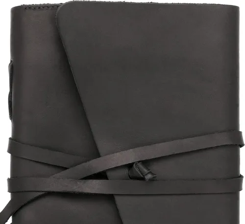 Vista 5 de Montana West Cuaderno de cuero genuino para mujeres y hombres, diario vintage recargable para escribir, carpeta de mano de 6 anillas, diario