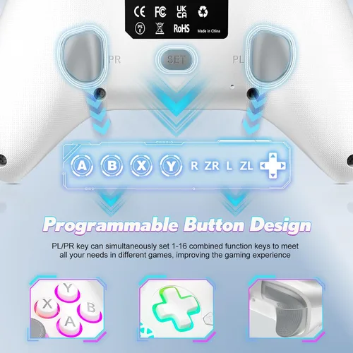 Vista 3 de LENISUOLE RGB Wired PC Controller for Windows PC 781011Steam PlatformConnecting to Xbox Consoles is Not Supported at this TimeBuilt-in Dual