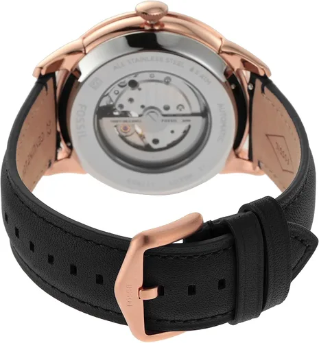 Vista 2 de Fossil Men's Townsman Automatic Stainless Steel and Leather Two-Hand Skeleton Watch
