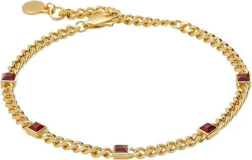 Vista 3 de Alex and Ani September Birthstone Sapphire Curb Chain Bracelet Dorado