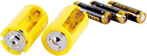 Vista 8 de Acxico 8 piezas AA a tamaño D adaptadores de batería convertidor cajas plástico paralelo amarillo