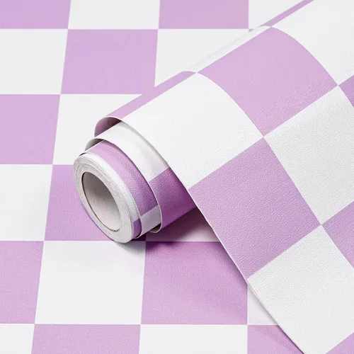 Vista 12 de Papel Adhesivo en Contacto Blanco y Negro en Mosaico a Cuadros, Papel Pintado Desmontable y Autoadhesivo en Lattice, Vinilo Impermeable en Rollo