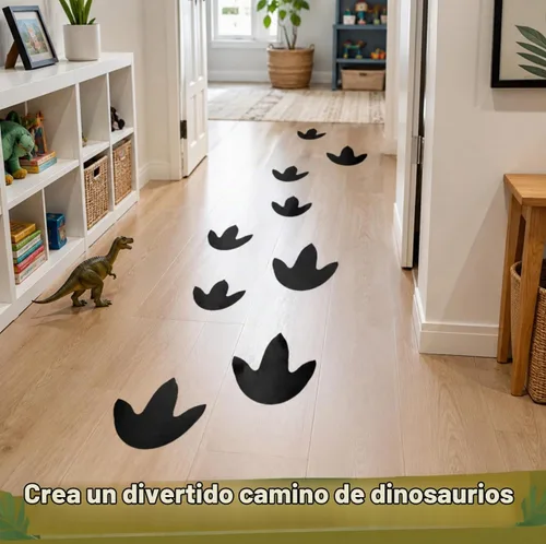 Vista 5 de 45 calcomanías de suelo de dinosaurio para fiestas, huellas de dinosaurio, calcomanías de huellas de dinosaurio, calcomanías de huellas