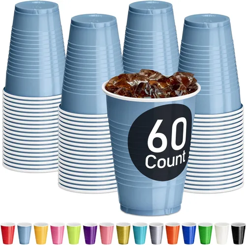 Vista 9 de DecorRack - Vasos desechables y reutilizables de 12 onzas para fiestas de cumpleaños, despedidas de soltera, campamentos, eventos en interiores y al