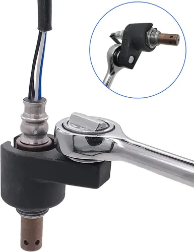 Vista 7 de 1 enchufe de sensor de oxígeno desplazado de 3/8 pulgadas por 7/8 pulgadas de 0.866 in de cable de acceso al sensor desde un lado, evitando daños a
