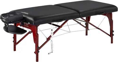 Vista 2 de Montclair ThermaTop™ Master Massage Mesa de masaje portátil de 31 pulgadas con espuma viscoelástica, paneles de reiki y cables Shiatsu
