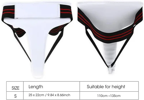 Vista 8 de Protector de ingle para mujer, protector de ingle de taekwondo para mujer, protector de entrepierna para taekwondo, boxeo, karate (S)