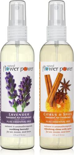Vista 26 de Natural Flower Power Ambientador en aerosol – Eliminador de olores con aceites esenciales – Hogar, automóvil y tela – Libre de crueldad animal