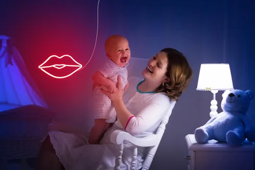 Vista 6 de AdvPro Lips Kiss Girl Room Flex Silicone LED Neon Sign - Azul - st16s32-fnu0048-b