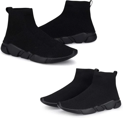Vista 3 de Womens Socks Sneakers,Fashion Casual Shoes for Women,Lightweight Breathable Sneakers,Slip On No Laces Shoes